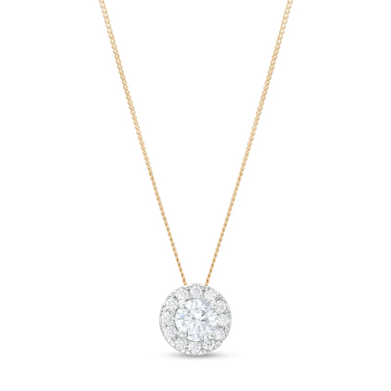 Trouvaille Collection CT. T.W. DeBeers®-Graded Diamond Frame Pendant in 14K Gold (F/I1)|Peoples Jewellers