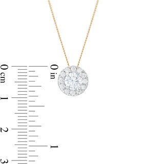 Trouvaille Collection CT. T.W. DeBeers®-Graded Diamond Frame Pendant in 14K Gold (F/I1