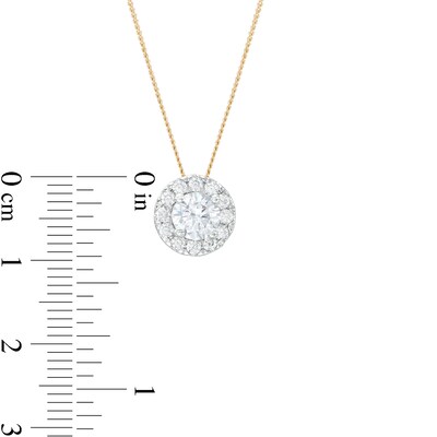 Trouvaille Collection CT. T.W. DeBeers®-Graded Diamond Frame Pendant in 14K Gold (F/I1