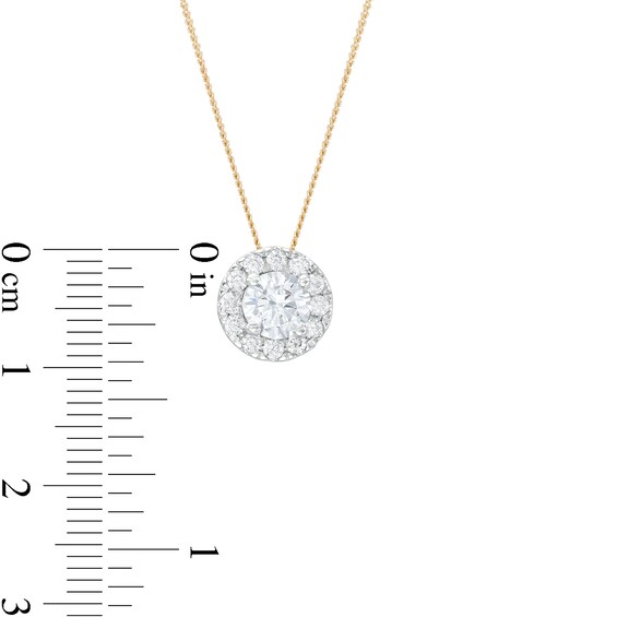 Trouvaille Collection CT. T.W. DeBeers®-Graded Diamond Frame Pendant in 14K Gold (F/I1