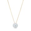 Thumbnail Image 1 of Trouvaille Collection 0.33 CT. T.W. DeBeers®-Graded Diamond Frame Pendant in 14K Gold (F/I1)
