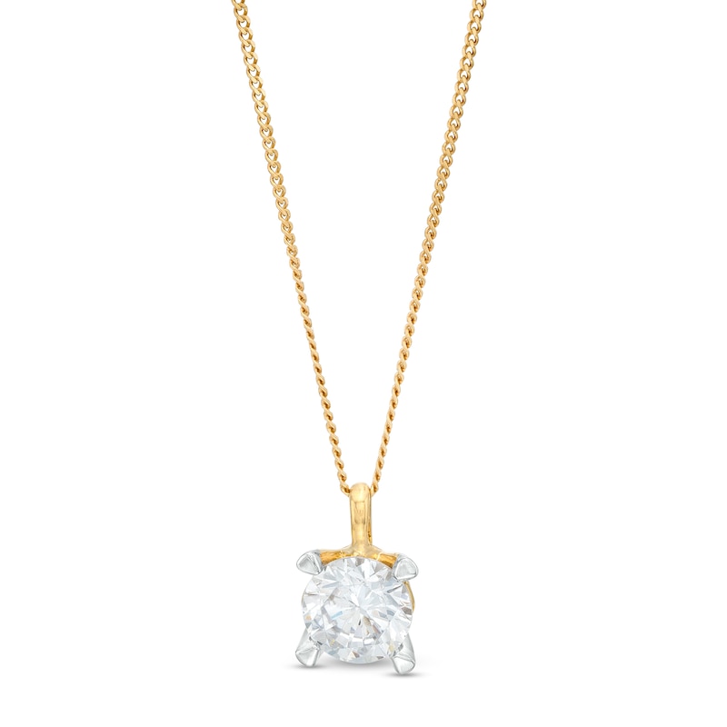 Trouvaille Collection 1.00 CT. T.W. DeBeers®-Graded Diamond Solitaire Pendant in 14K Gold (F/I1)|Peoples Jewellers