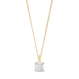 Trouvaille Collection 0.50 CT. DeBeers®-Graded Diamond Solitaire Pendant in 14K Gold (F/I1)