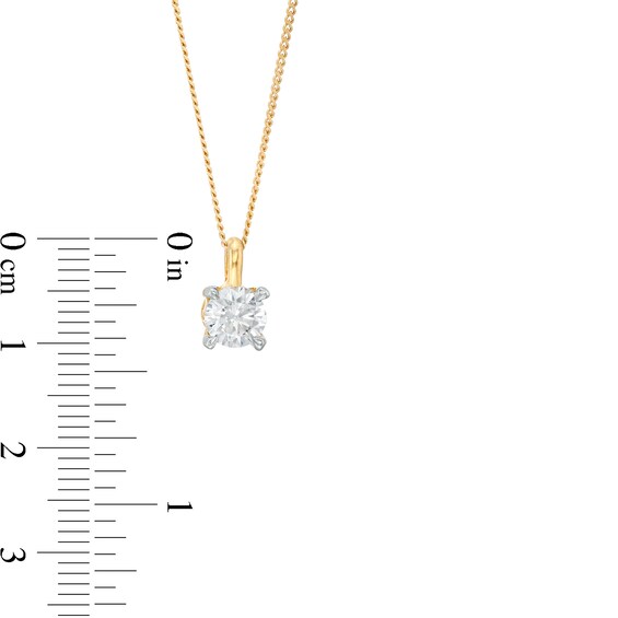 Trouvaille Collection CT. DeBeers®-Graded Diamond Solitaire Pendant in 14K Gold (F/I1