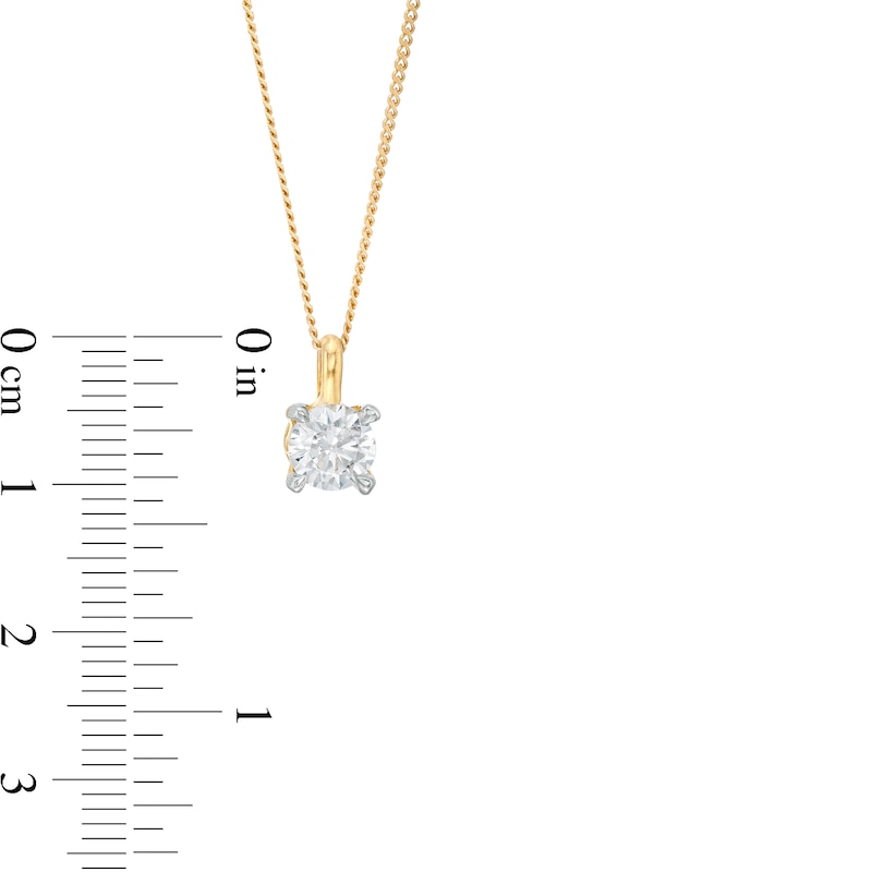Main Image 4 of Trouvaille Collection 0.50 CT. DeBeers®-Graded Diamond Solitaire Pendant in 14K Gold (F/I1)