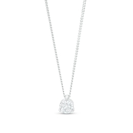 0.20 CT. Certified Canadian Diamond Solitaire Pendant in 14K White Gold (I/I2)