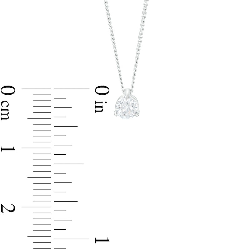 0.20 CT. Certified Canadian Diamond Solitaire Pendant in 14K White Gold (I/I2)