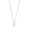 Thumbnail Image 1 of 0.10 CT. Certified Canadian Diamond Solitaire Pendant in 14K White Gold (I/I2)