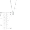 Thumbnail Image 4 of 0.10 CT. Certified Canadian Diamond Solitaire Pendant in 14K White Gold (I/I2)