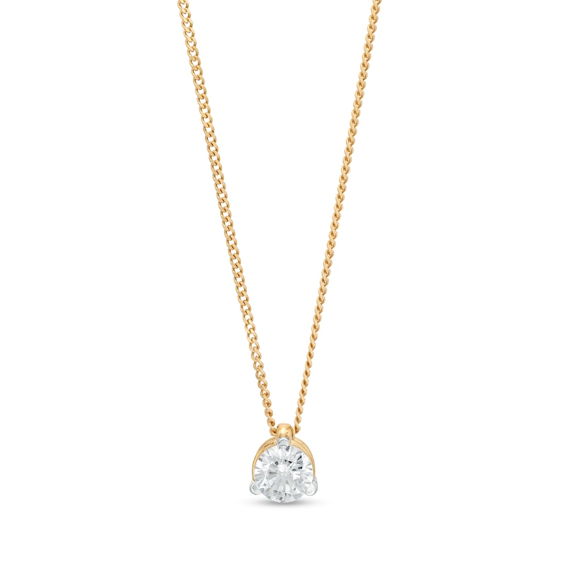 Main Image 1 of 0.20 CT. Certified Canadian Diamond Solitaire Pendant in 14K Gold (I/I2)