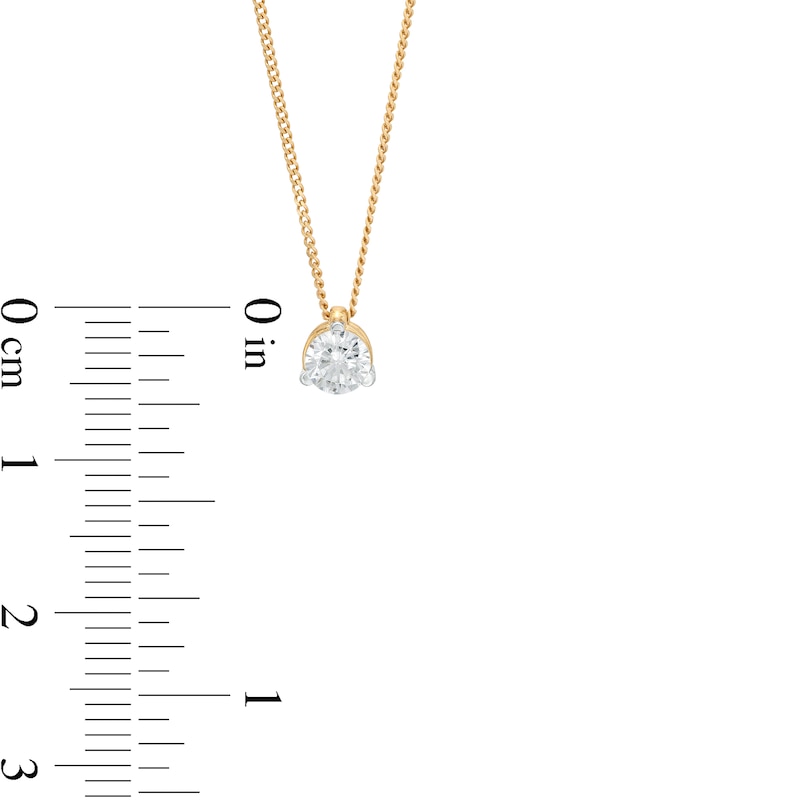 Main Image 4 of 0.20 CT. Certified Canadian Diamond Solitaire Pendant in 14K Gold (I/I2)