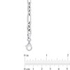 Thumbnail Image 3 of 6.0mm Figaro Chain Anklet in Sterling Silver - 9"