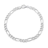 Thumbnail Image 1 of 5.5mm Figaro Chain Anklet in Sterling Silver - 9&quot;