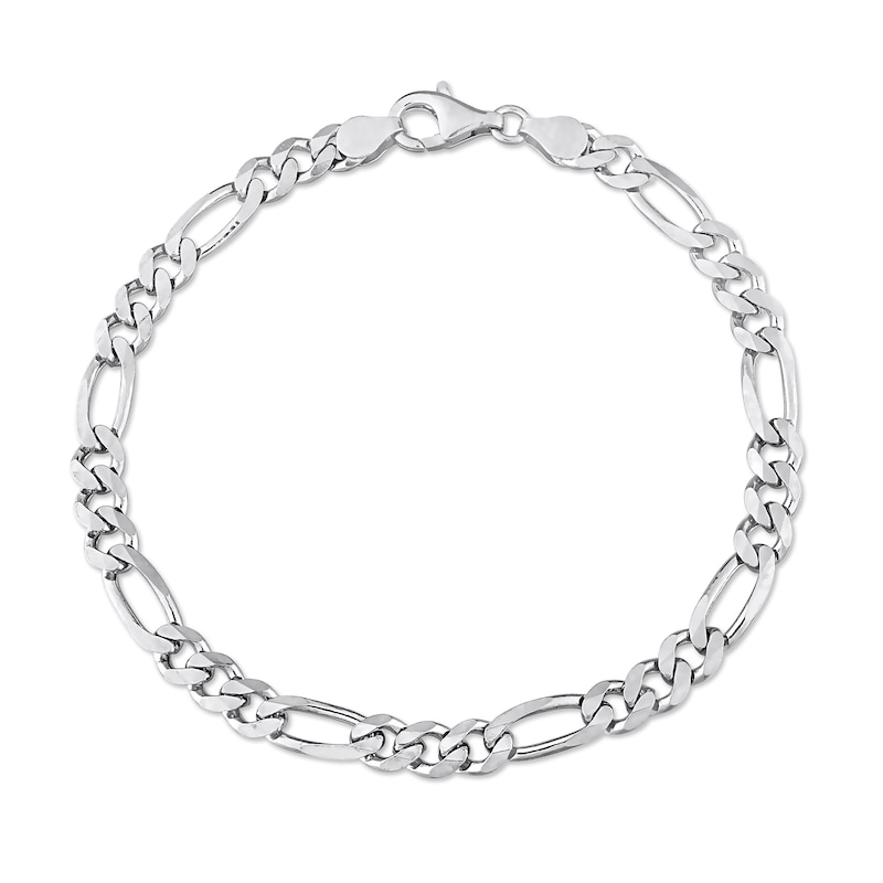 5.5mm Figaro Chain Anklet in Sterling Silver - 9"|Peoples Jewellers