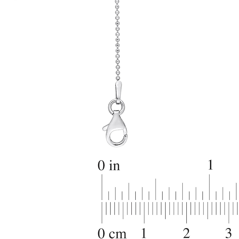 Main Image 3 of 1.0mm Ball Chain Anklet in Sterling Silver - 9"