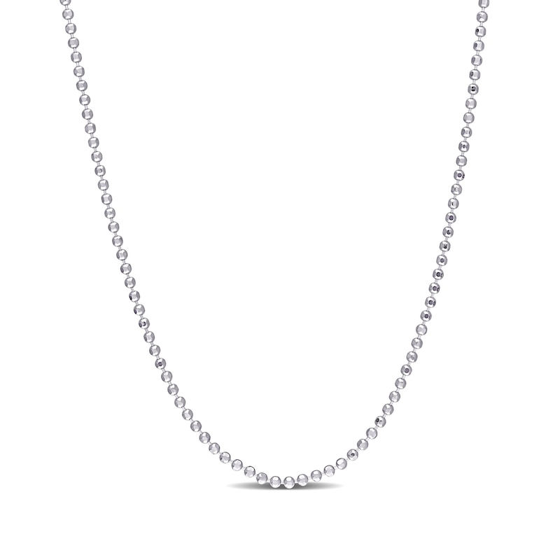 1.5mm Bead Chain Necklace in Sterling Silver