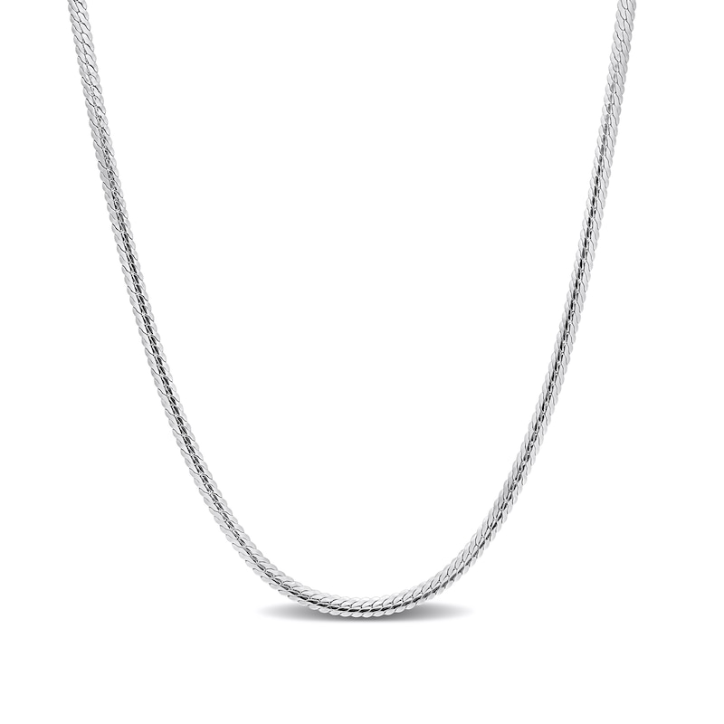 2.0mm Herringbone Chain Necklace in Sterling Silver - 16"|Peoples Jewellers