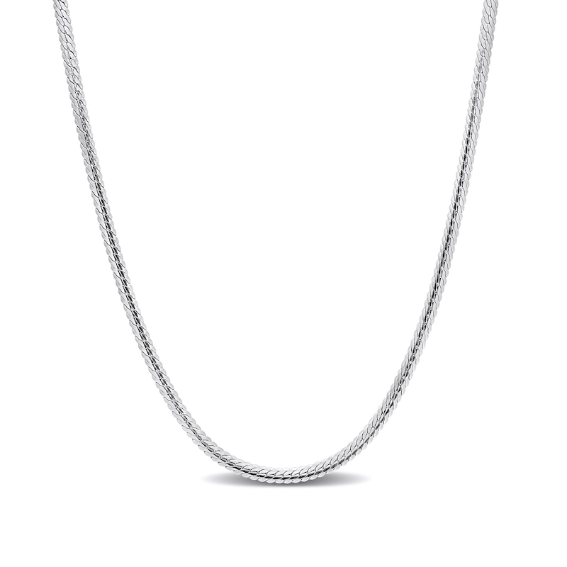 Main Image 1 of 2.0mm Herringbone Chain Necklace in Sterling Silver - 16"