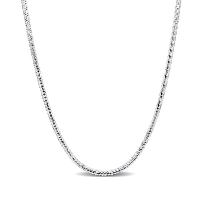 2.0mm Herringbone Chain Necklace in Sterling Silver|Peoples Jewellers