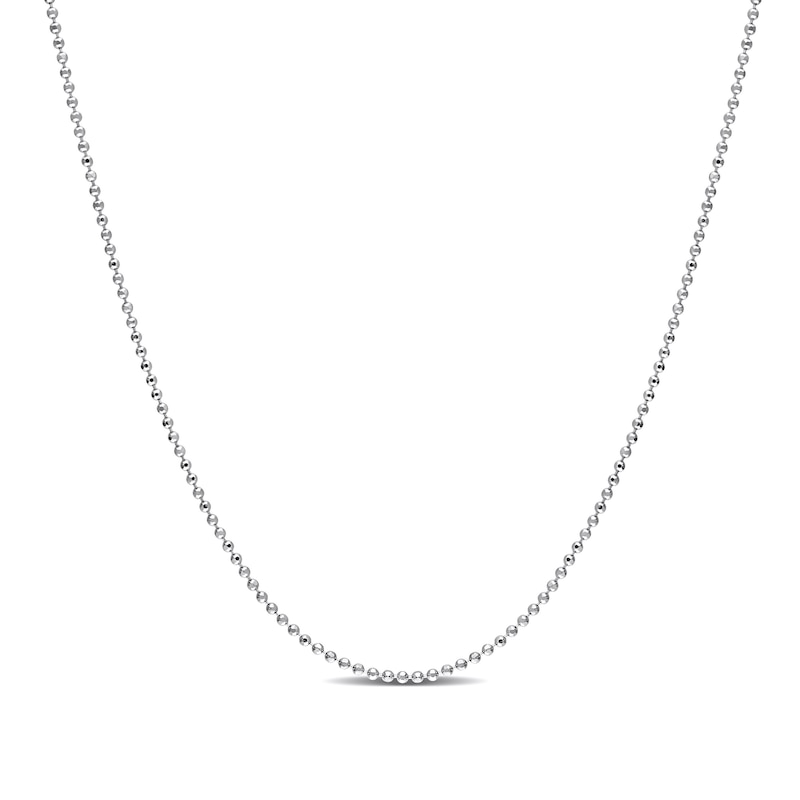 1.0mm Bead Chain Necklace in Sterling Silver