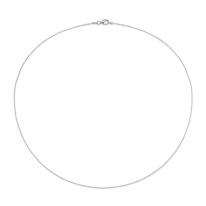 1.0mm Bead Chain Necklace in Sterling Silver