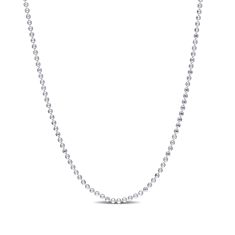 1.5mm Bead Chain Necklace in Sterling Silver - 16"