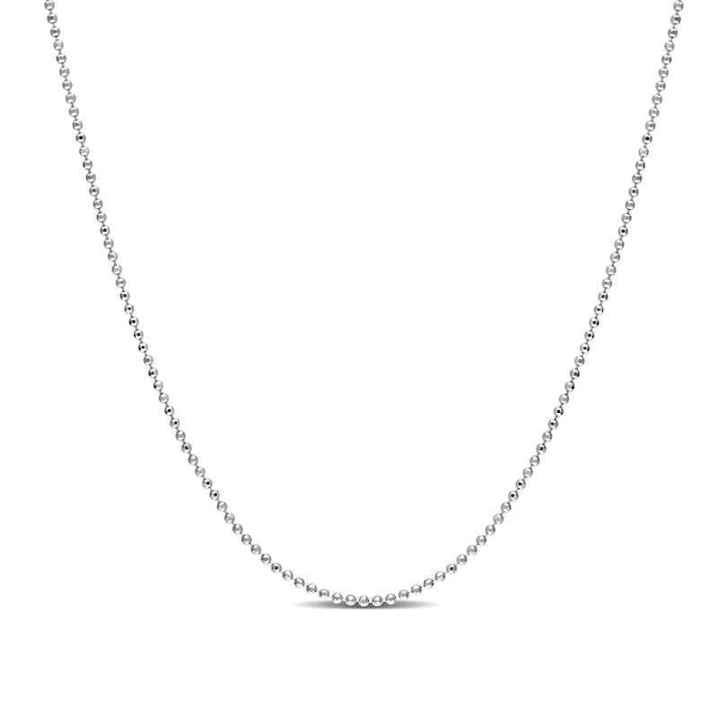 1.0mm Bead Chain Necklace in Sterling Silver - 16"|Peoples Jewellers