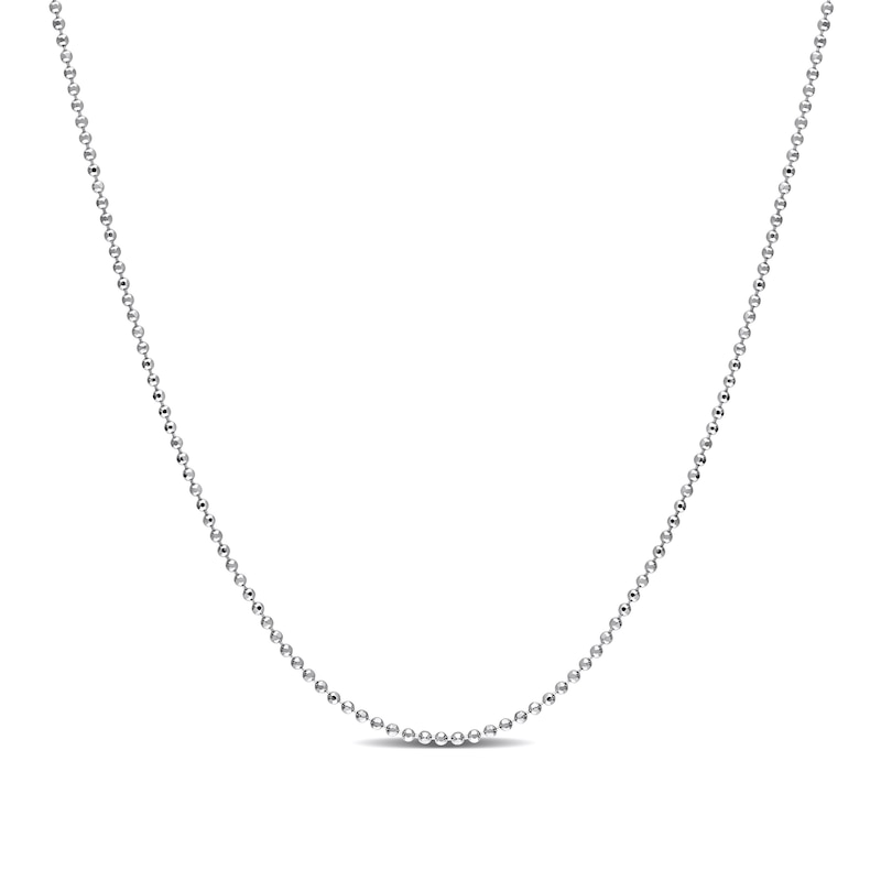 Main Image 1 of 1.0mm Bead Chain Necklace in Sterling Silver