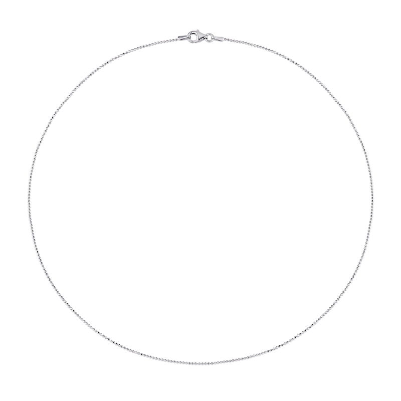 Main Image 3 of 1.0mm Bead Chain Necklace in Sterling Silver