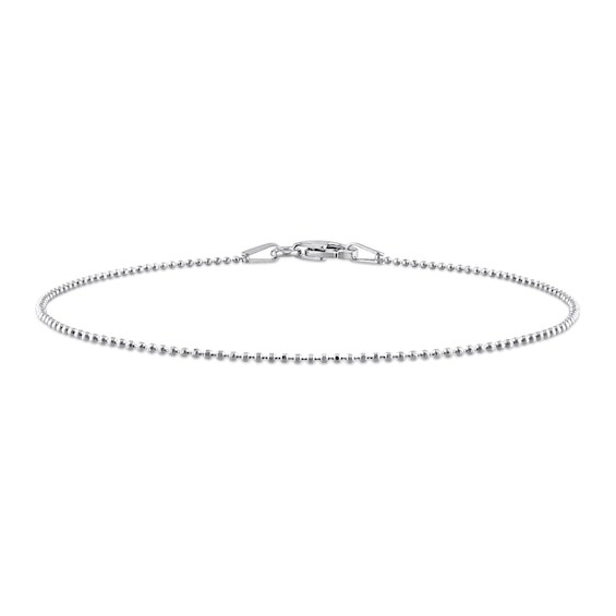 Ladies' 1.0mm Bead Chain Bracelet in Sterling Silver - 7.5"