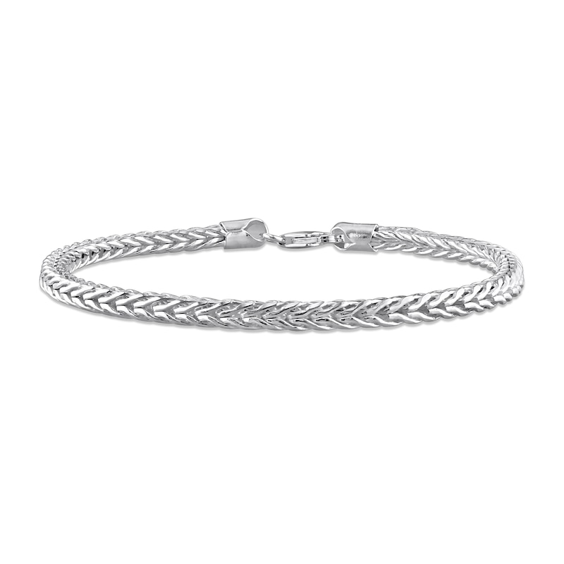 Main Image 1 of 4.0mm Foxtail Chain Anklet in Sterling Silver - 9"