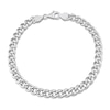 Thumbnail Image 1 of 6.5mm Curb Chain Anklet in Sterling Silver - 9"