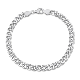 6.5mm Curb Chain Anklet in Sterling Silver - 9&quot;