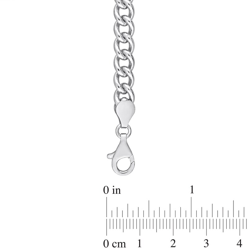 Main Image 3 of 6.5mm Curb Chain Anklet in Sterling Silver - 9"