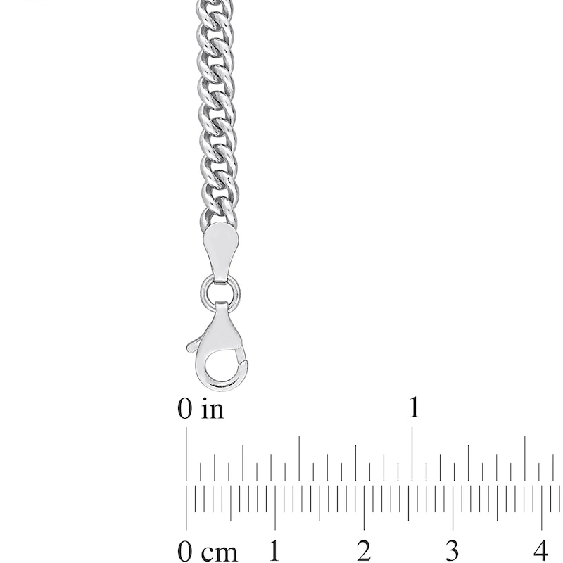 4.4mm Curb Chain Anklet in Sterling Silver - 9"