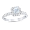 Thumbnail Image 0 of Royal Asscher® 1.25 CT. T.W. Diamond Frame Engagement Ring in 14K White Gold