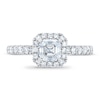 Thumbnail Image 2 of Royal Asscher® 1.25 CT. T.W. Diamond Frame Engagement Ring in 14K White Gold