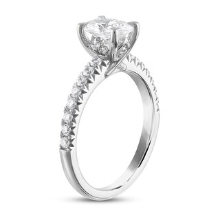 Royal Asscher® CT. T.W. Oval Diamond Engagement Ring in 14K White Gold