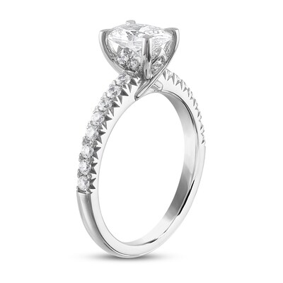 Royal Asscher® CT. T.W. Oval Diamond Engagement Ring in 14K White Gold