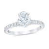 Thumbnail Image 0 of Royal Asscher® 1.00 CT. T.W. Oval Diamond Engagement Ring in 14K White Gold