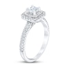 Thumbnail Image 1 of Royal Asscher® 1.00 CT. T.W. Diamond Double Frame Engagement Ring in 14K White Gold