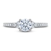 Thumbnail Image 2 of Royal Asscher® 1.00 CT. T.W. Diamond Tri-Sides Engagement Ring in 14K White Gold