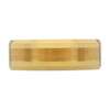 Thumbnail Image 3 of Men's 8.0mm Bevelled Edge Wedding Band in Tungsten with Yellow IP