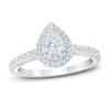 Thumbnail Image 1 of Royal Asscher® 1.00 CT. T.W. Pear-Shaped Diamond Frame Engagement Ring in 14K White Gold