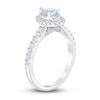 Thumbnail Image 2 of Royal Asscher® 1.00 CT. T.W. Pear-Shaped Diamond Frame Engagement Ring in 14K White Gold
