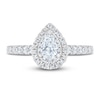 Thumbnail Image 3 of Royal Asscher® 1.00 CT. T.W. Pear-Shaped Diamond Frame Engagement Ring in 14K White Gold