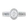 Thumbnail Image 1 of Royal Asscher® 1.20 CT. T.W. Oval Diamond Frame Engagement Ring in 14K White Gold