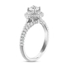 Thumbnail Image 2 of Royal Asscher® 1.00 CT. T.W. Diamond Double Frame Engagement Ring in 14K White Gold