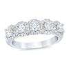 Thumbnail Image 1 of Royal Asscher® 1.25 CT. T.W. Diamond Frame Five Stone Anniversary Band in 14K White Gold