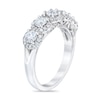Thumbnail Image 2 of Royal Asscher® 1.25 CT. T.W. Diamond Frame Five Stone Anniversary Band in 14K White Gold